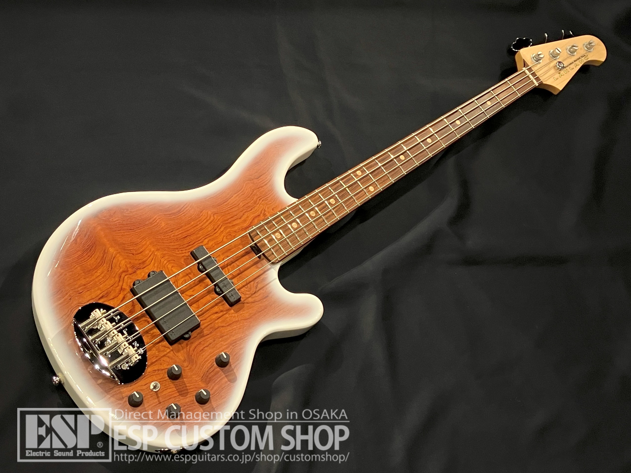 【即納可能】LAKLAND(レイクランド) SL44-94 Deluxe Bubinga (Rose FB) / Snow White Sunburst 大阪店 【新春初売りお年玉セール対象商品】