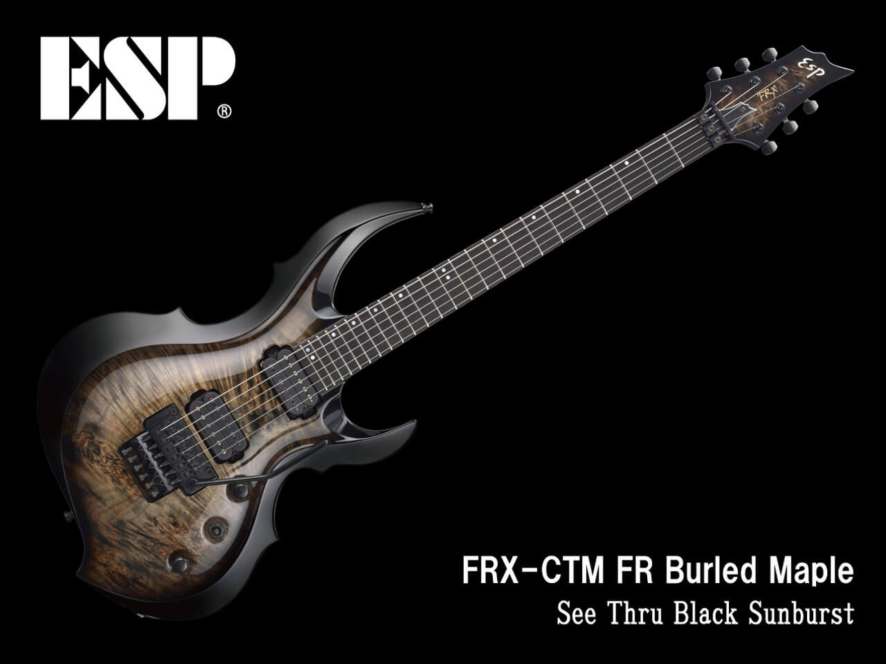 【受注生産】ESP(イーエスピー) FRX-CTM Burled Maple (See Thru Black Sunburst)