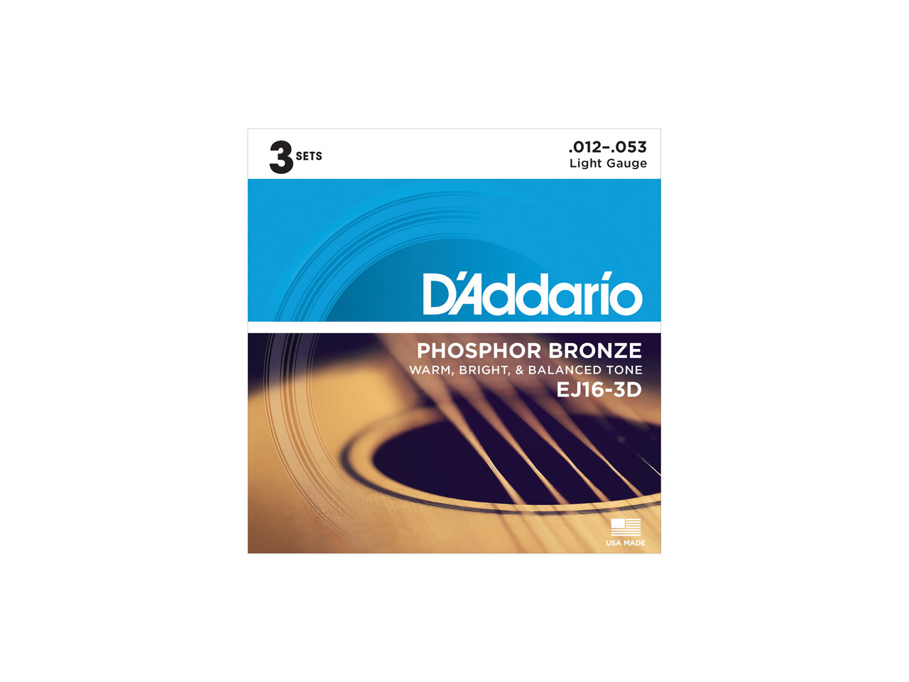 【会員様限定/数量限定】D'Addario(ダダリオ) Phosphor Bronze Multi-Packs EJ16-3D (アコースティックギター弦/3セットパック)