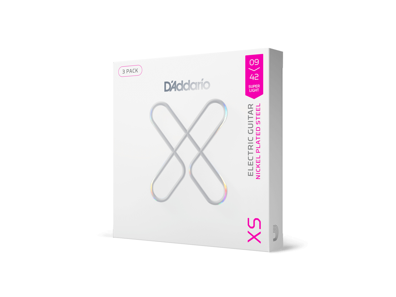 【会員様限定/数量限定】D'Addario(ダダリオ) XS Nickel Round Wound, Super Light / XSE0942-3P (エレキギター弦)