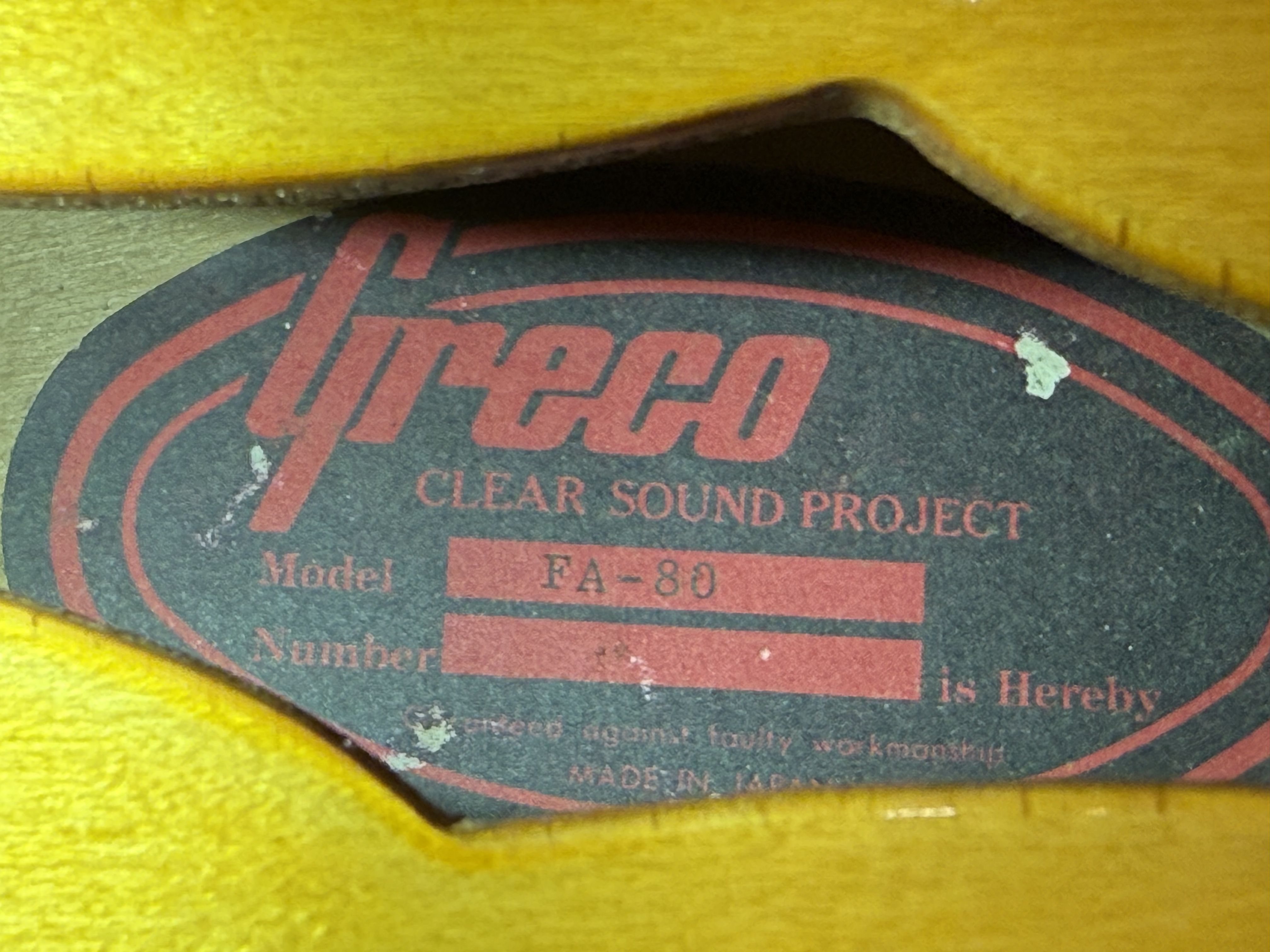 【即納可能】GRECO（グレコ）FA-80【Natural】 福岡店