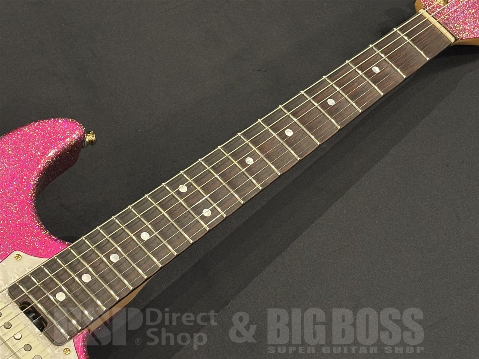 永島様ご注文専用【即納可能】ESP(イーエスピー) SNAPPER Ohmura Custom -Twinkle Pink / R- (大村孝佳モデル) + ESP(イーエスピー) FLICKER-III Gold 京都店