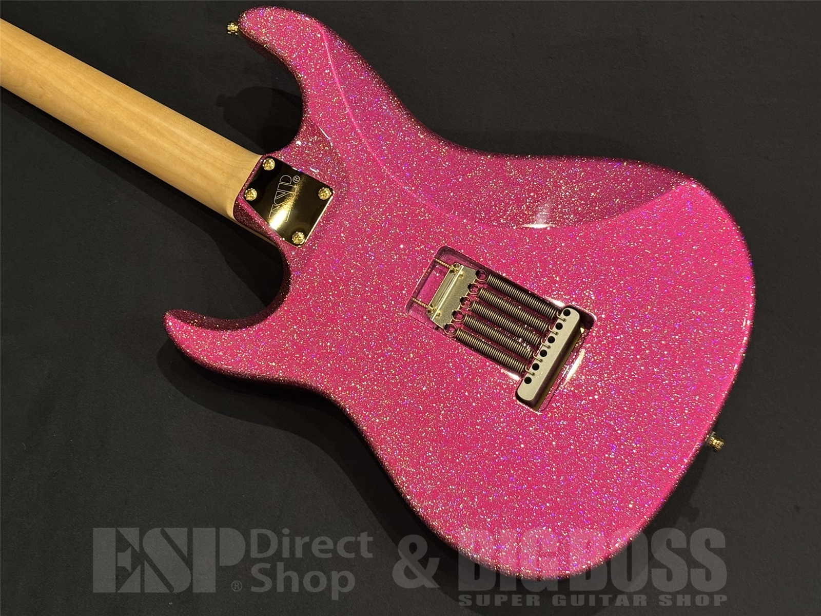 永島様ご注文専用【即納可能】ESP(イーエスピー) SNAPPER Ohmura Custom -Twinkle Pink / R- (大村孝佳モデル) + ESP(イーエスピー) FLICKER-III Gold 京都店
