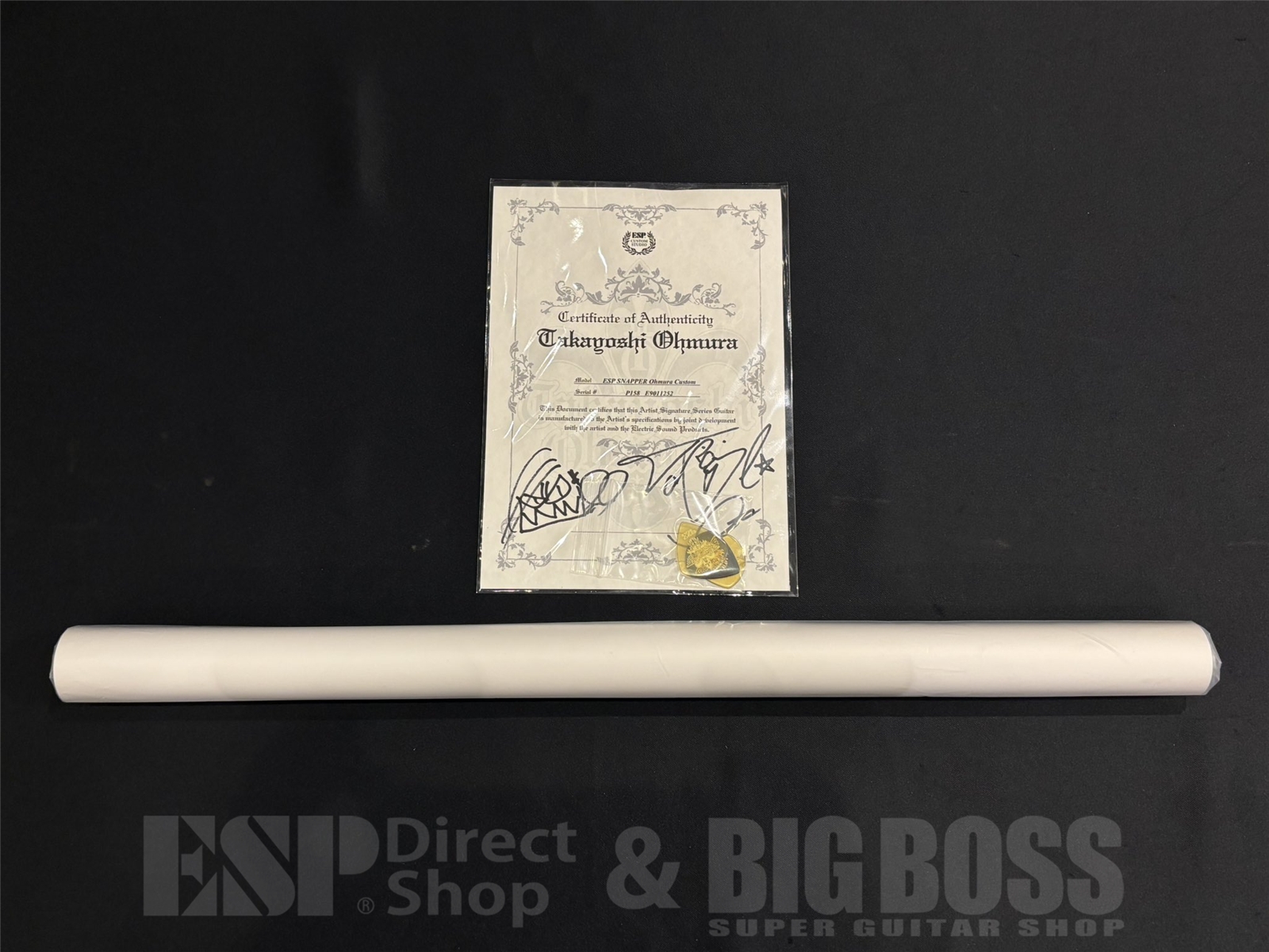 永島様ご注文専用【即納可能】ESP(イーエスピー) SNAPPER Ohmura Custom -Twinkle Pink / R- (大村孝佳モデル) + ESP(イーエスピー) FLICKER-III Gold 京都店