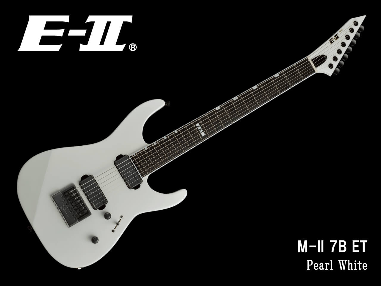 【受注生産】E-II(イーツー) M-II 7B ET / Pearl White (7弦ギター)