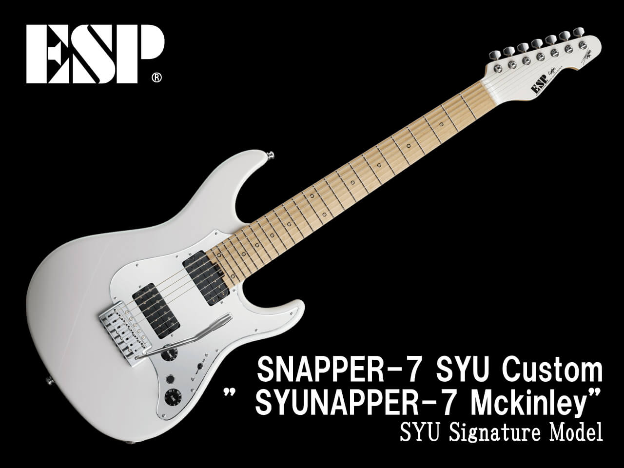 【受注生産】ESP(イーエスピー) SNAPPER-7 SYU Custom ”SYUNAPPER-7 Mckinley” (GALNERYUS/SYUモデル)【7弦ギター】