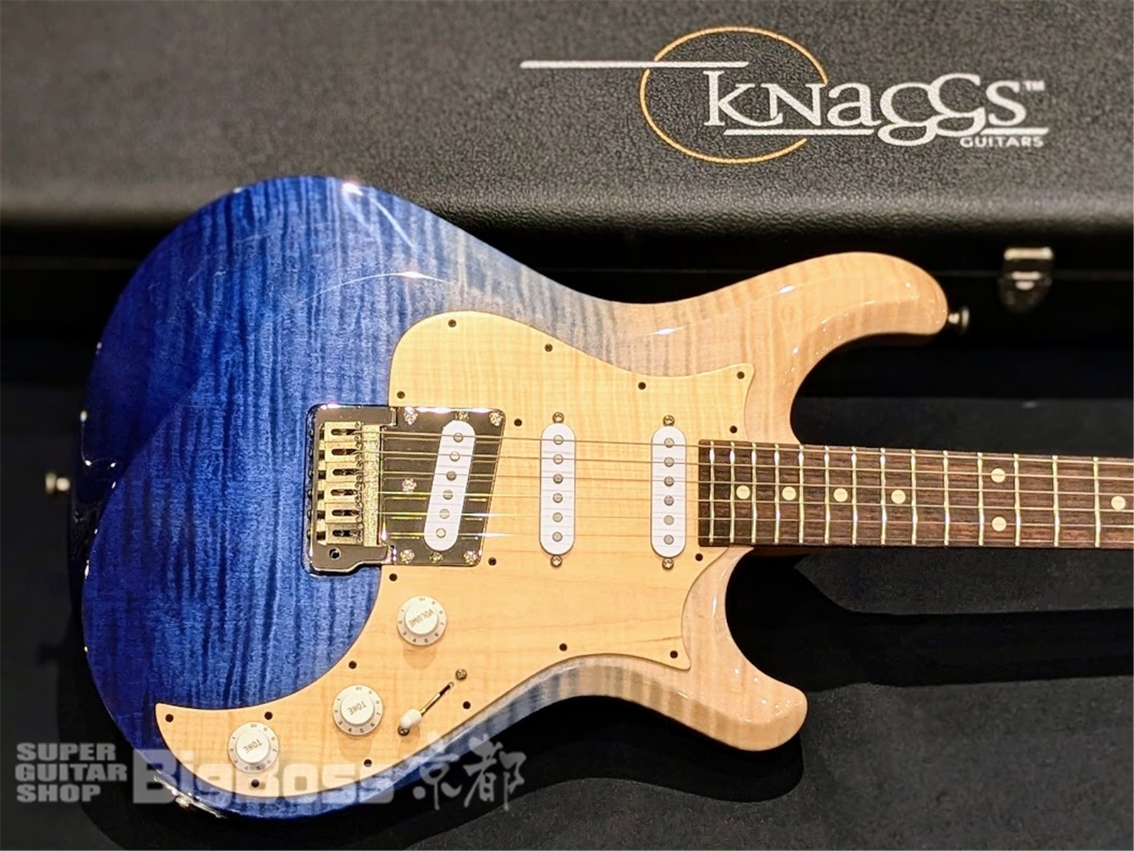 【即納可能】Knaggs Guitars(ナッグスギターズ) Severn Trem SSS #1512 / Faded Blue 京都店