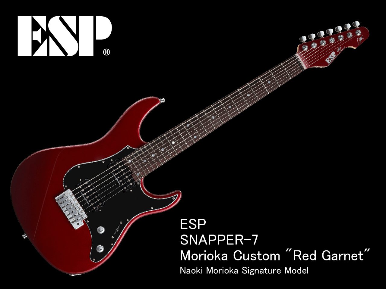【受注生産】ESP(イーエスピー) SNAPPER-7 Morioka Custom "Red Garnet" Naoki Morioka Signature Model