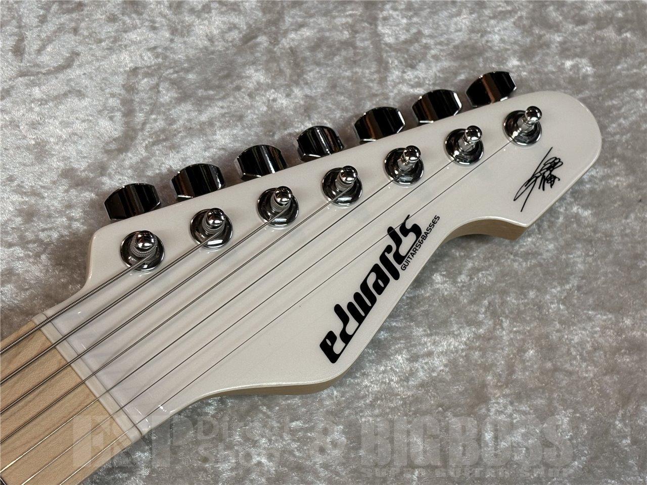 【即納可能】EDWARDS(エドワーズ) E-SYUNAPPER-7/Pearl White (GALNERYUS/SYU Model)【7弦ギター】 広島店