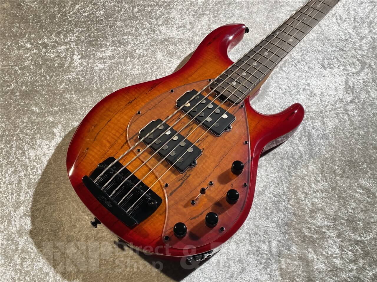 【即納可能】Sterling by MUSIC MAN(スターリンバイミュージックマン) STINGRAY RAY35 HH Spalted Maple Top (Blood Orange Burst) 札幌店