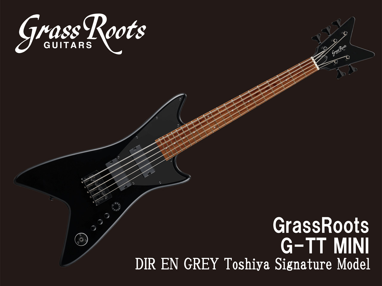 【受注生産】GrassRoots(グラスルーツ) G-TT MINI (DIR EN GREY Toshiyaモデル) | 5弦ミニベース