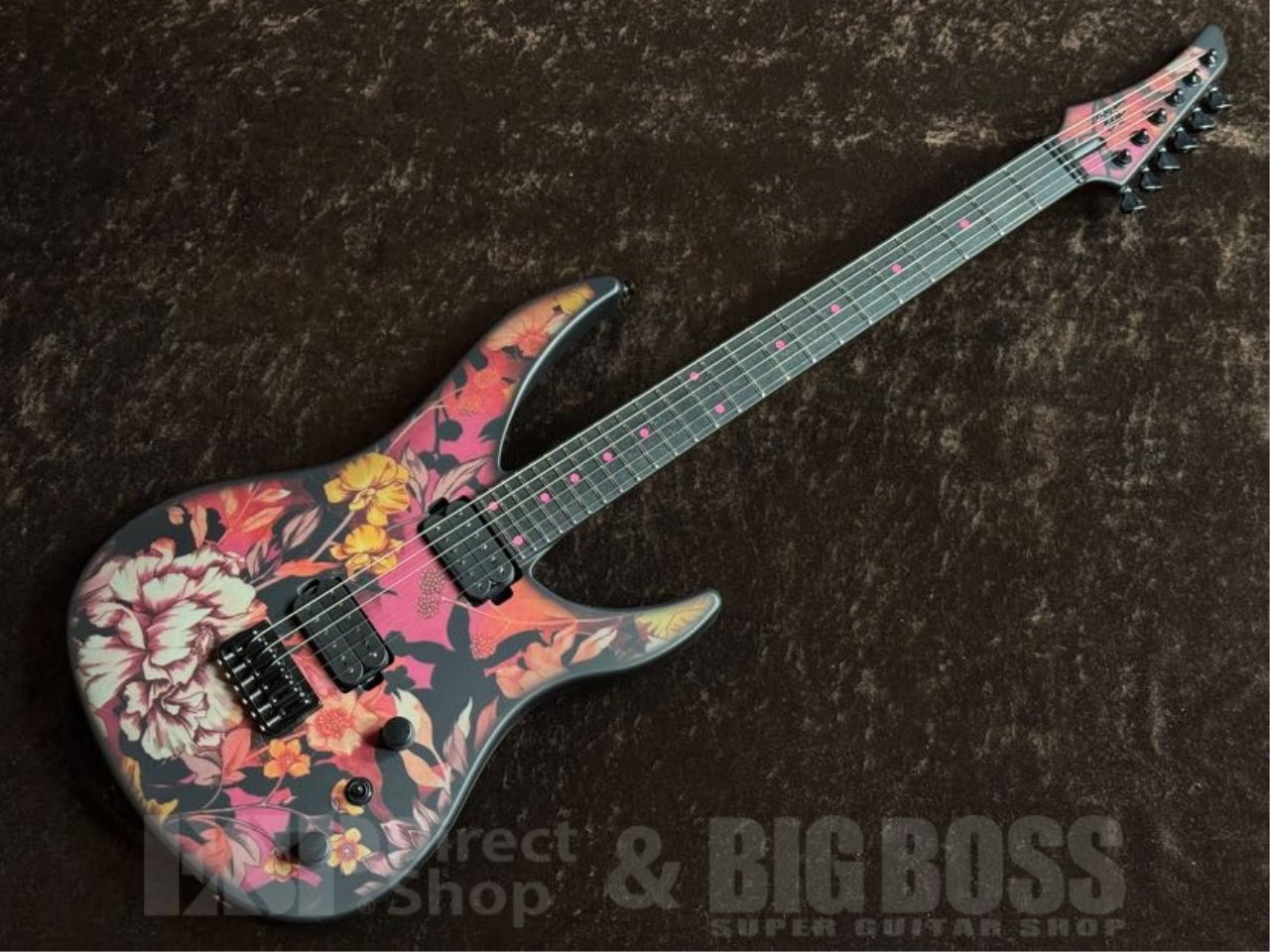 【即納可能/プロモーション特価】RuF Guitars （ルーフギタ）Professor Schrödinger 6 【Pink Floral Cloth Top】　茶水店
