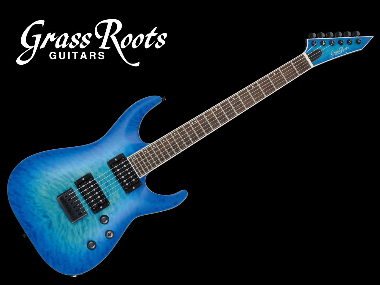 【受注生産】GrassRoots(グラスルーツ) G-HORIZON-FX / See Thru Blue Sunburst Satin