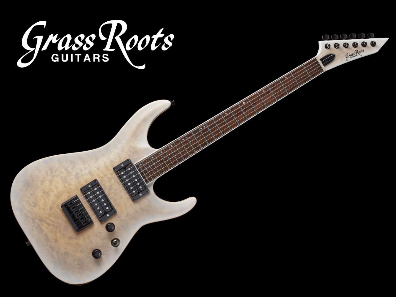 7弦ギターGRASS ROOTS G-HR-60FX7 BlackSatin 7弦ギター - ギター