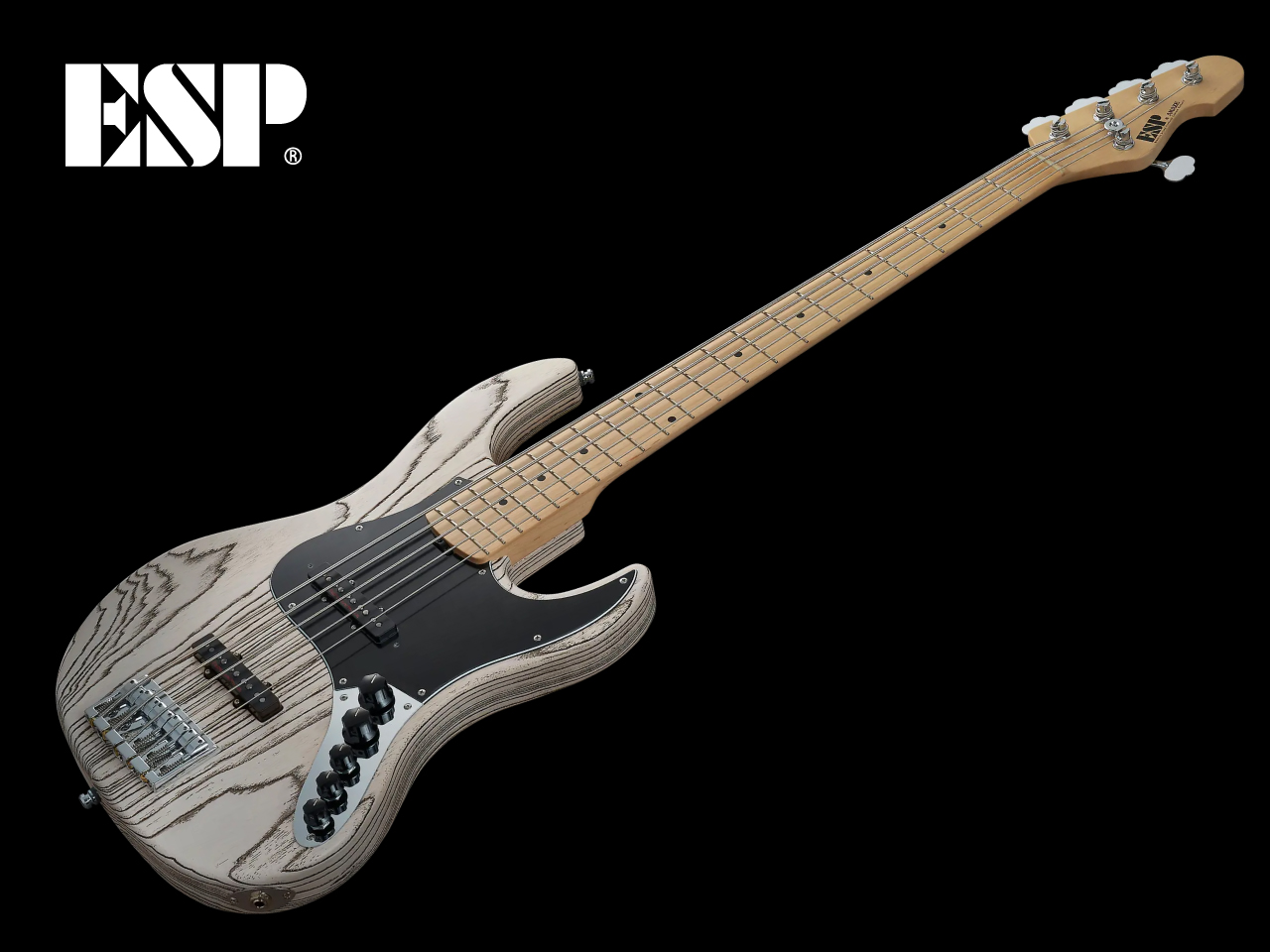 【受注生産】ESP(イーエスピー) AMAZE-AS-5 / Driftwood White w/Black Filler - 3