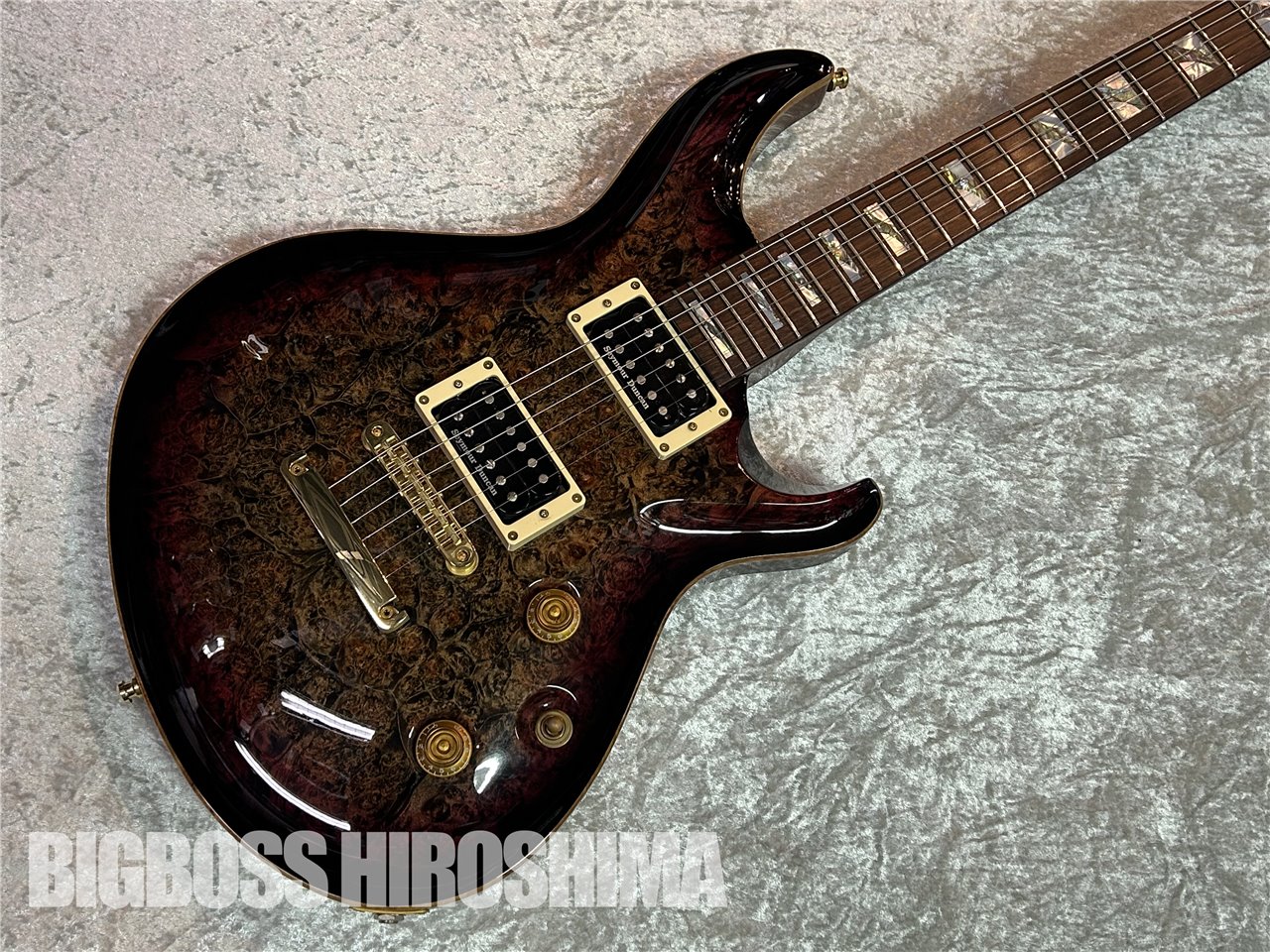 【中古品/即納可能】ESP AMOROUS-CTM NT Burled Maple (Reptile Red Burst) 広島店