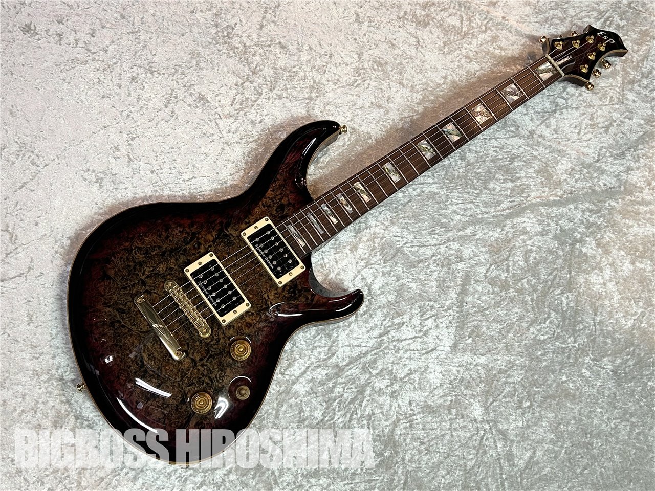 【中古品/即納可能】ESP AMOROUS-CTM NT Burled Maple (Reptile Red Burst) 広島店