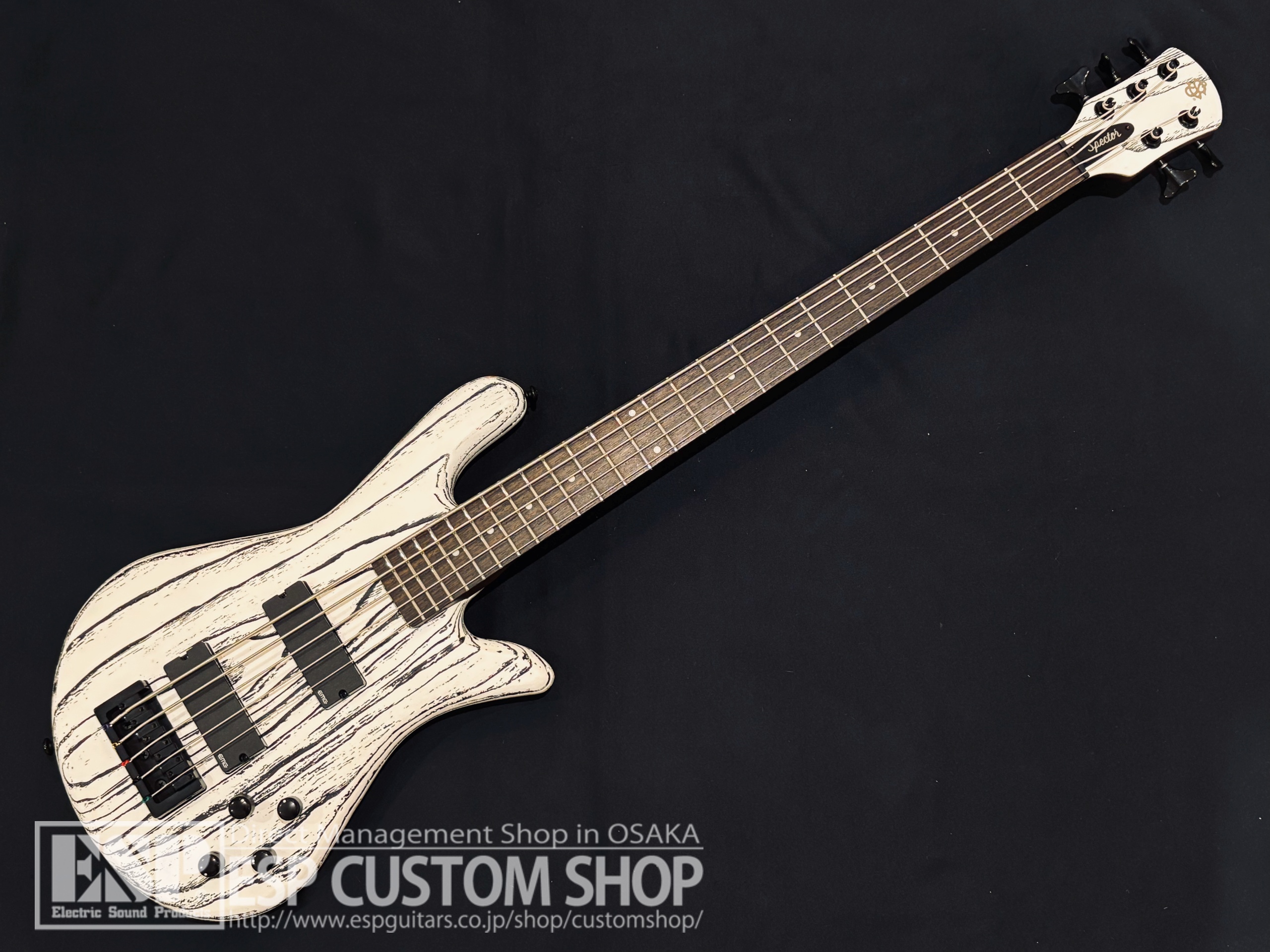 【即納可能】Spector NS PULSE 5 Satin EX-LTD / White w/Black Fill 大阪店