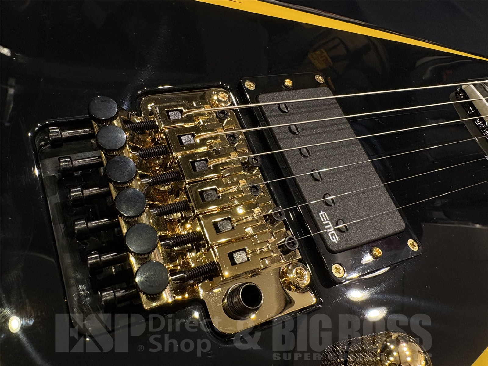 【即納可能】EDWARDS(エドワーズ) E-ALEXI KATAKANA / Black with Yellow Pinstripe (Alexi Laiho Model) 京都店 - 3