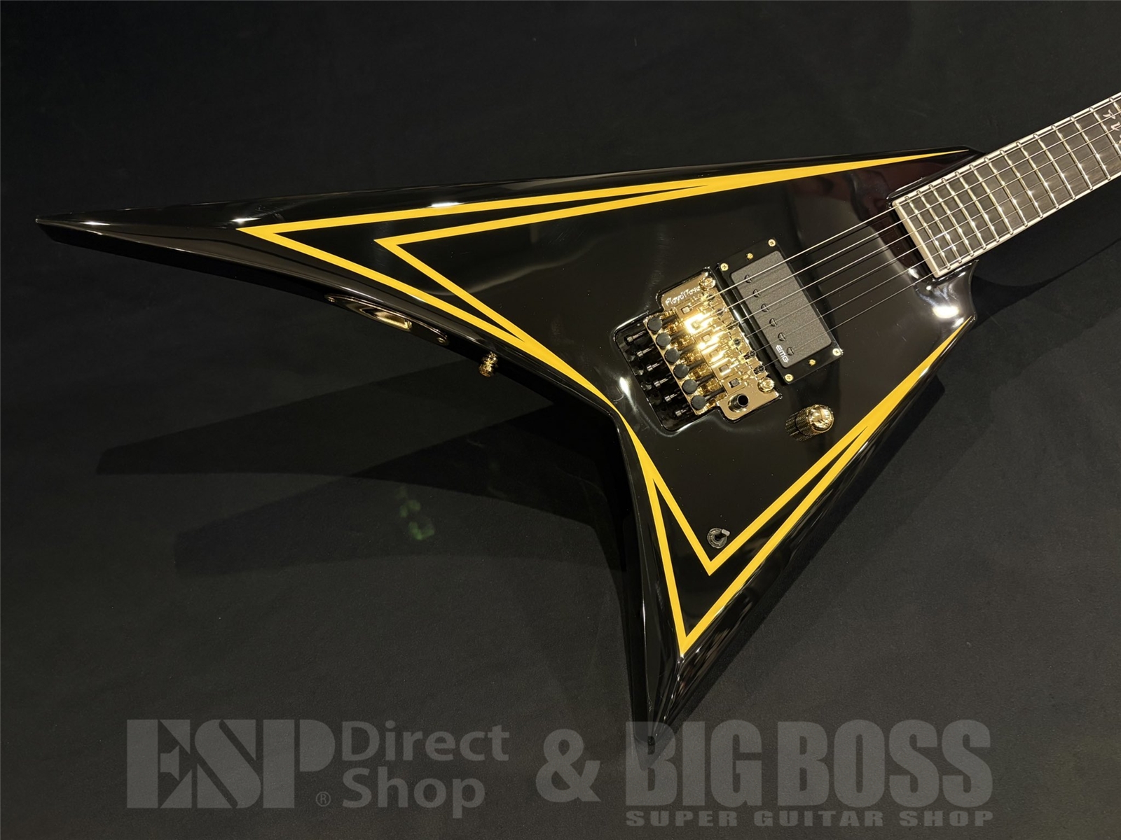 【即納可能】EDWARDS(エドワーズ) E-ALEXI KATAKANA / Black with Yellow Pinstripe (Alexi Laiho Model) 京都店 - 2