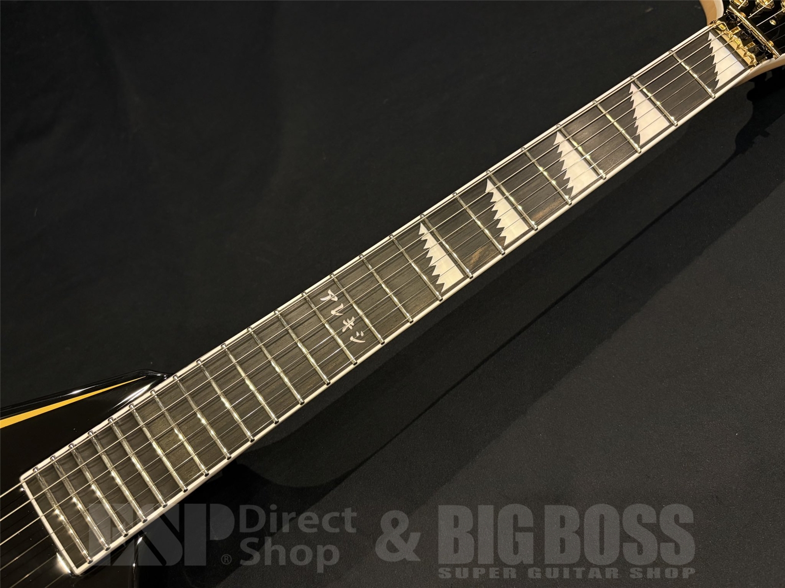 【即納可能】EDWARDS(エドワーズ) E-ALEXI KATAKANA / Black with Yellow Pinstripe (Alexi Laiho Model) 京都店 - 5