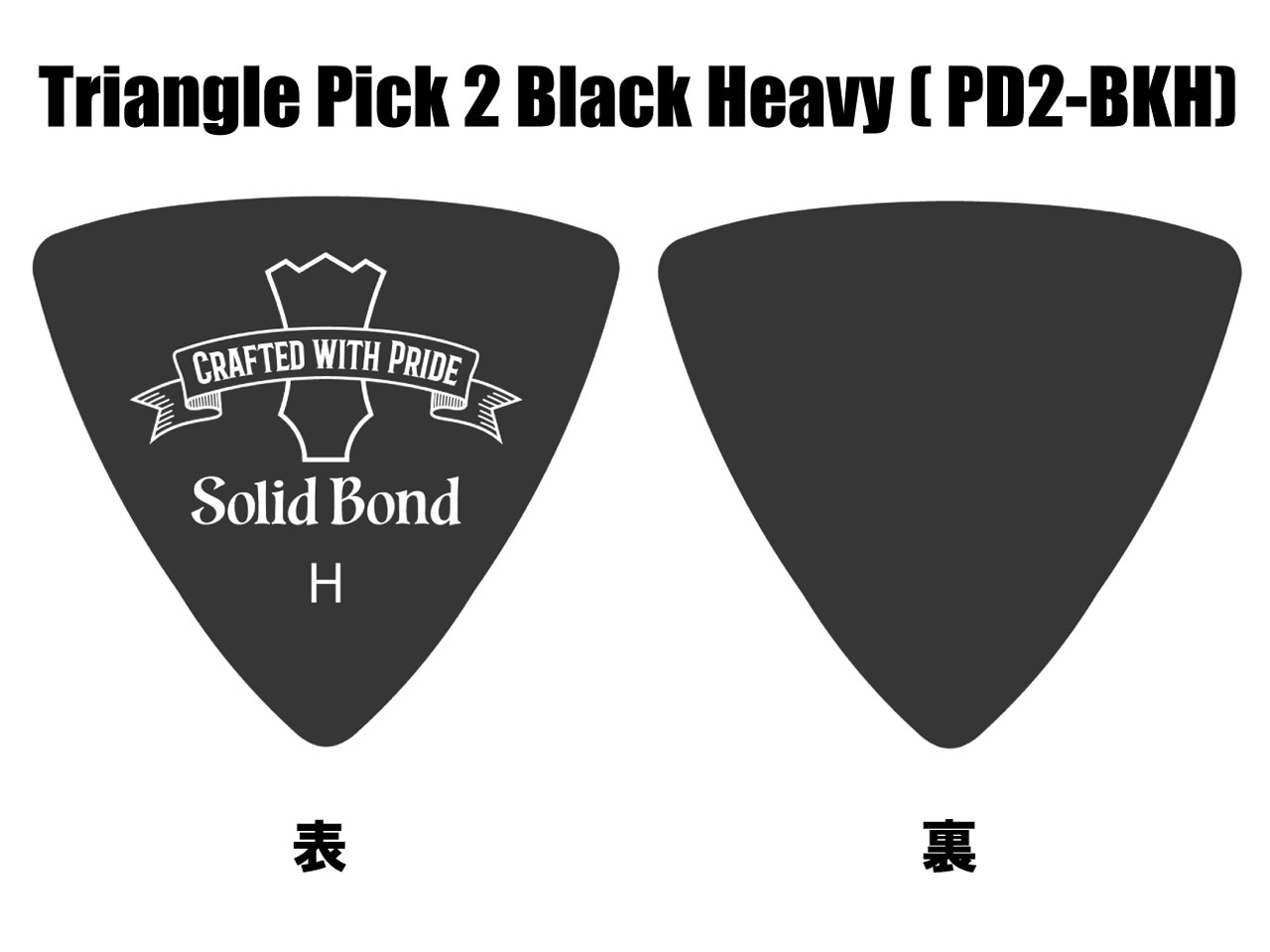 Solid Bond(ソリッドボンド) Triangle Pick 2 Black Heavy [PD2-BKH]