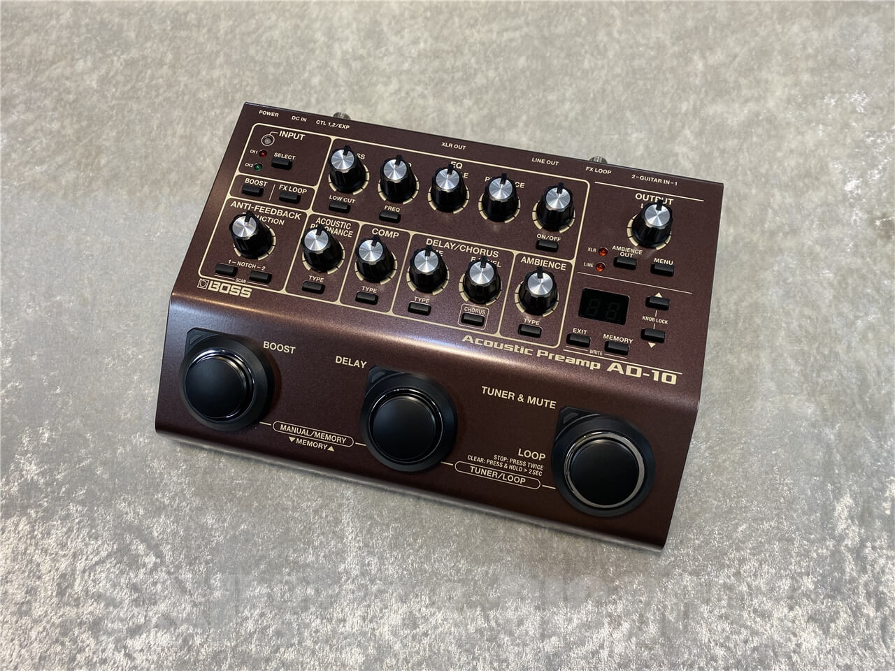 【即納可能/OUTLET/大決算セール】BOSS(ボス) AD-10 (アコースティックギター用プリアンプ/マルチエフェクター) 札幌店