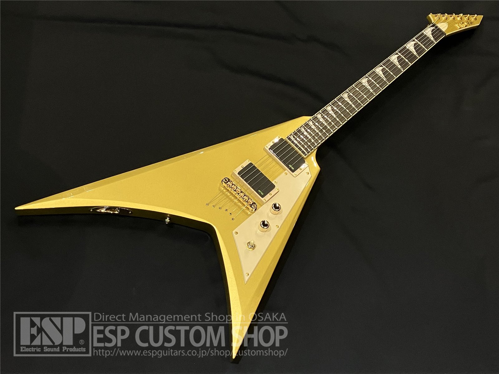 【即納可能/中古品】LTD(エルティーディー) KH-V / Metallic Gold (METALLICA  Kirk Hammettモデル) 大阪店