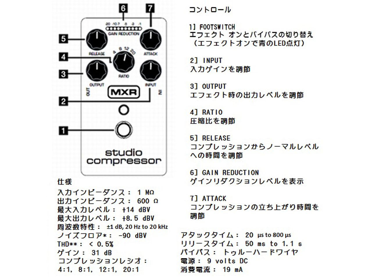 【お取寄せ商品】MXR(エムエックスアール) M76 Studio Compressor (コンプレッサー)