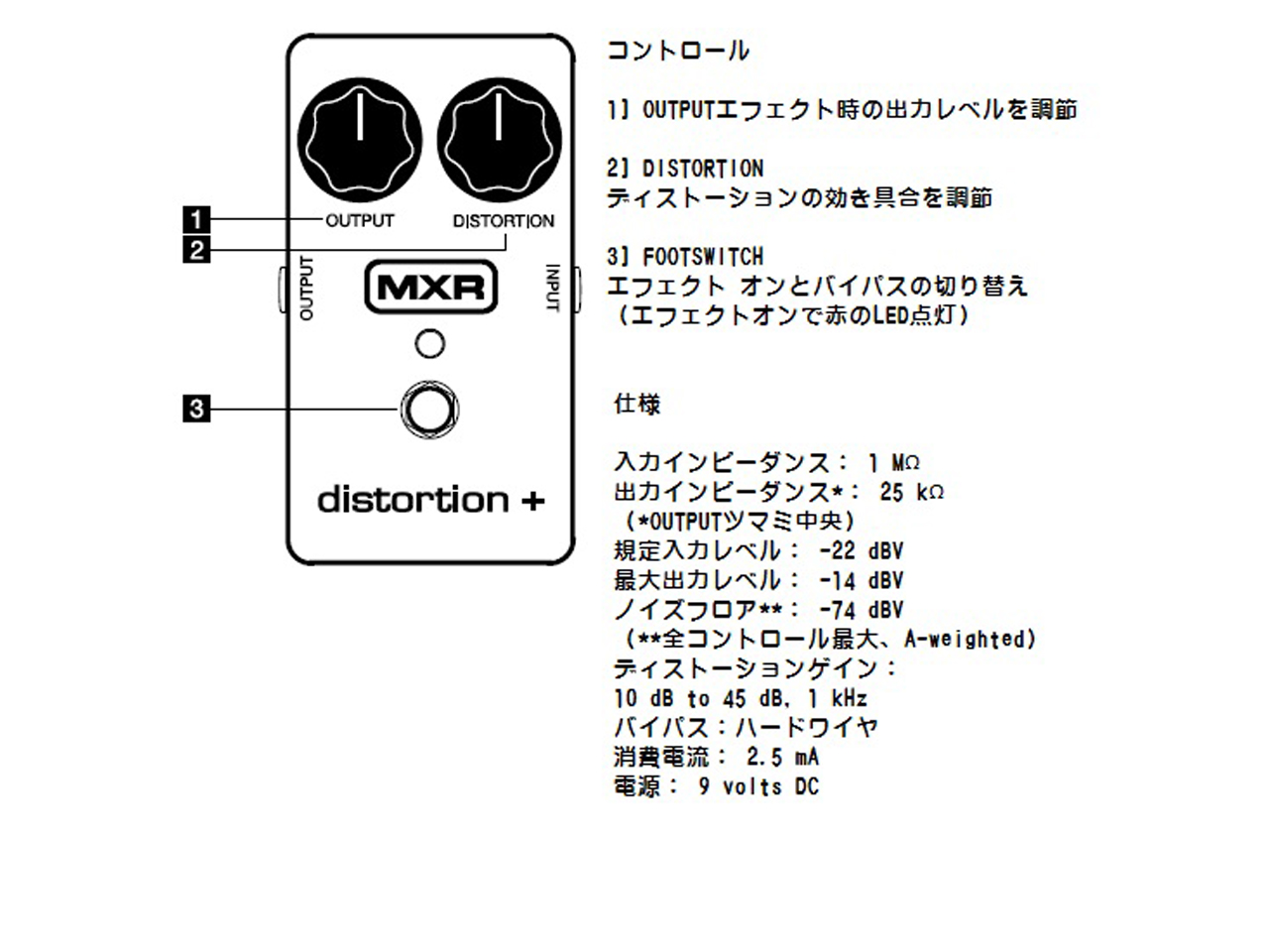【お取寄せ商品】MXR(エムエックスアール) M104 Distortion+ (ディストーション)