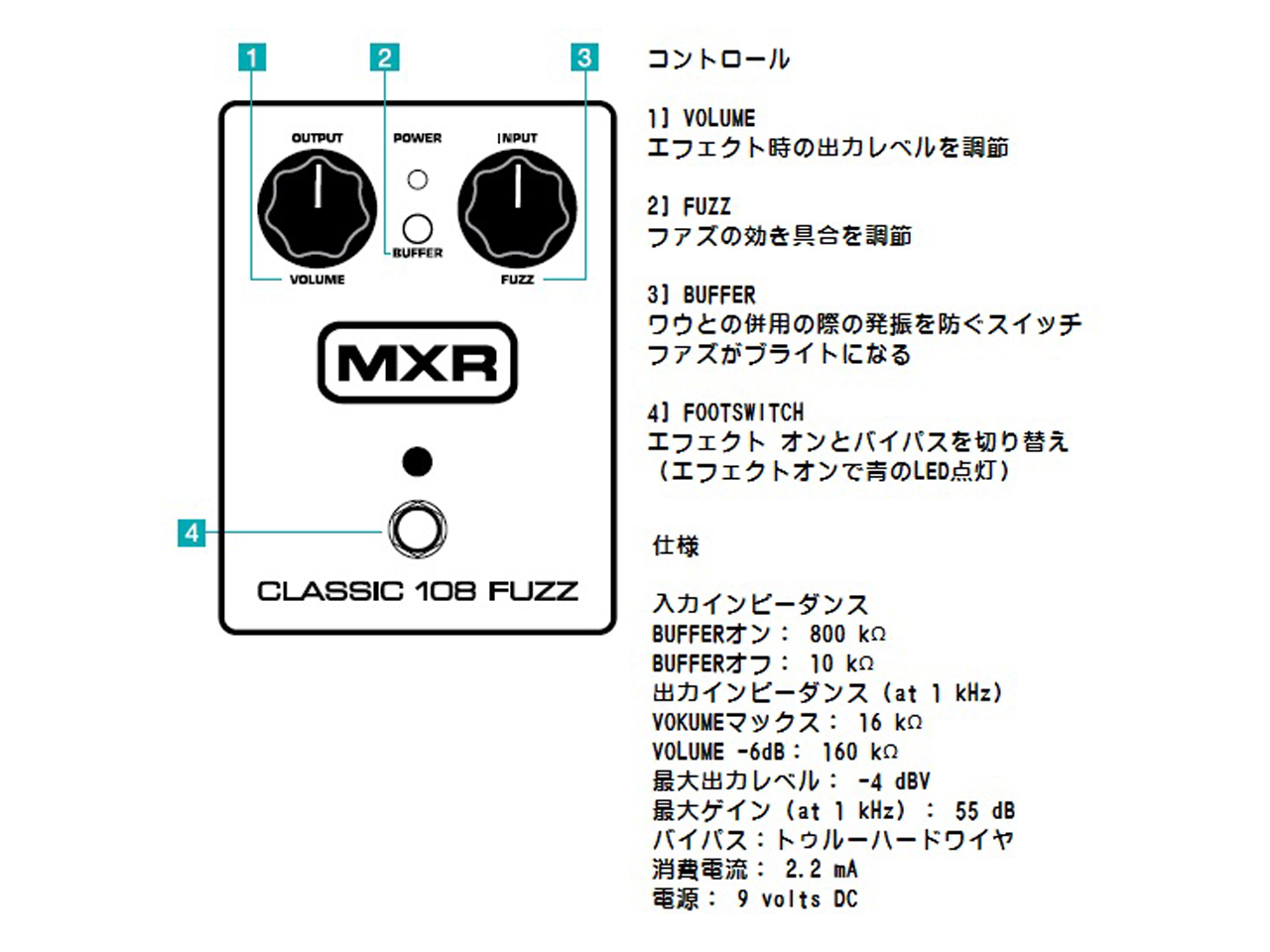 お取寄せ商品】MXR(エムエックスアール) M173 Classic 108 Fuzz 