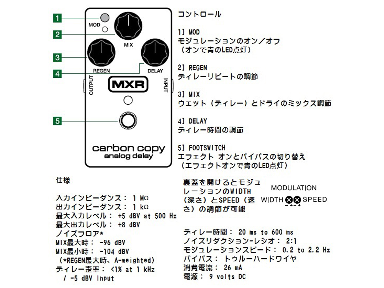 【お取寄せ商品】MXR(エムエックスアール) M169 Carbon Copy® Analog Delay (アナログディレイ)