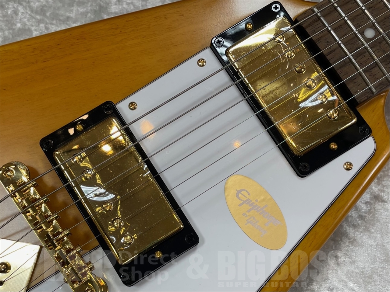 【即納可能】Epiphone 1958 Korina Flying V/Aged Natural/w White Pickguard   GWS - 5