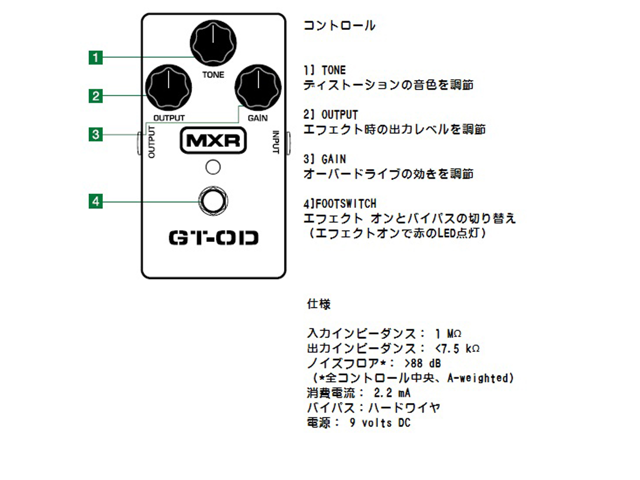 【お取寄せ商品】MXR(エムエックスアール) M193 GT-OD Overdrive (オーバードライブ)