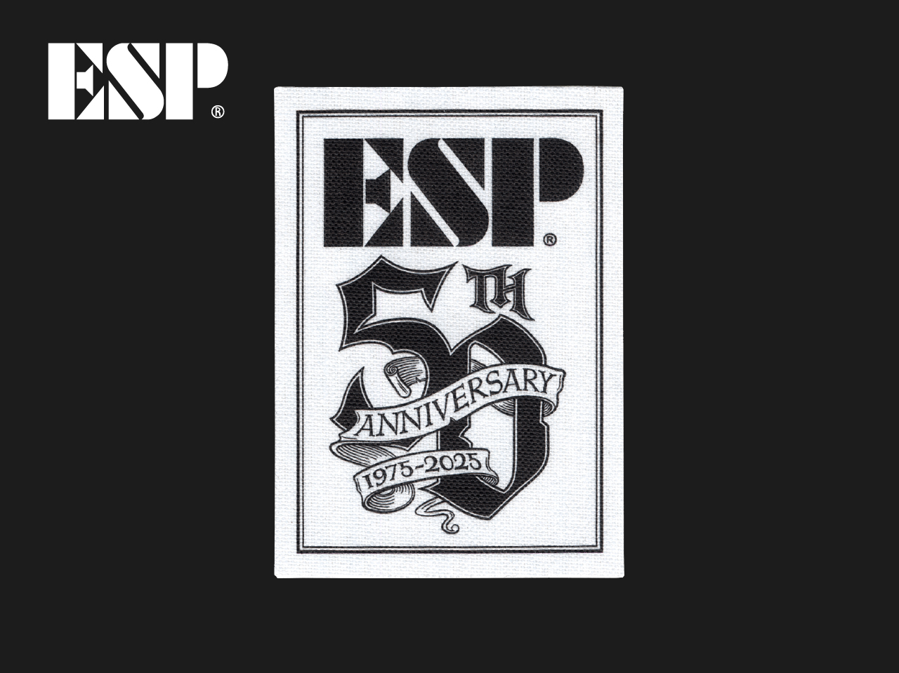 ESP(イーエスピー) TEXTILE STICKER 50th / White (ステッカー)