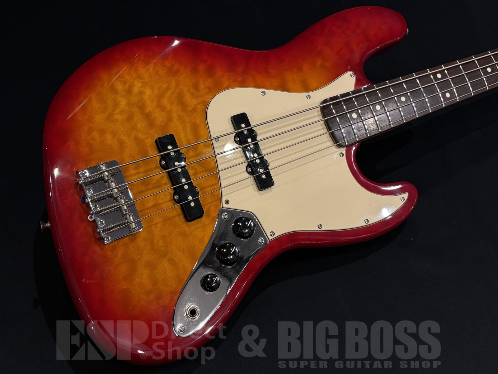 【USED/即納可能】Fender Mexico(フェンダーメキシコ)SPECIAL EDITION Jazz Bass Quilt 2002 / Cherry Sunburst 京都店 - 2