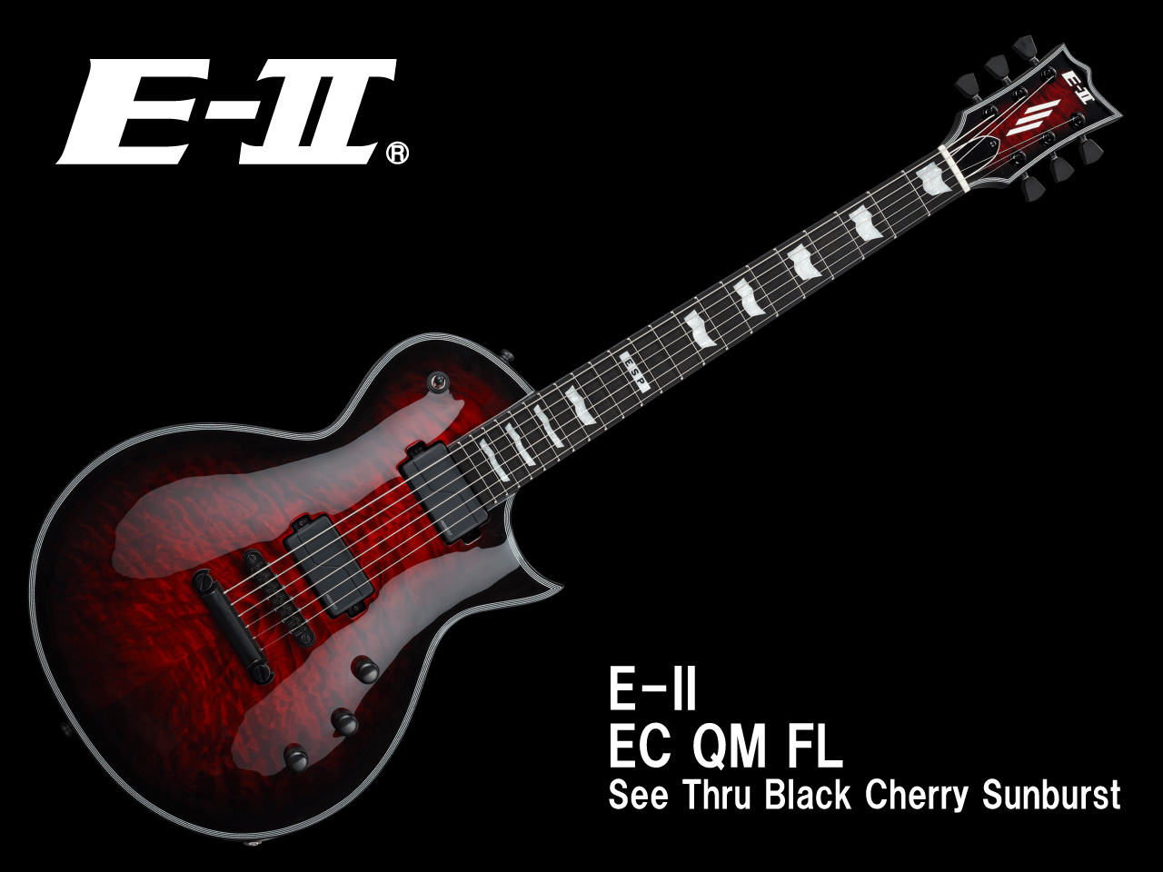 受注生産】E-II(イーツー) EC QM FL / See Thru Black Cherry Sunburst