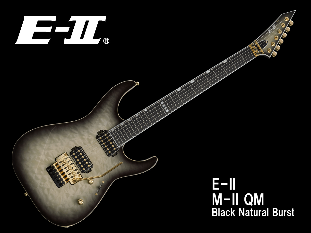 【受注生産】E-II(イーツー) M-II QM / Black Natural Burst