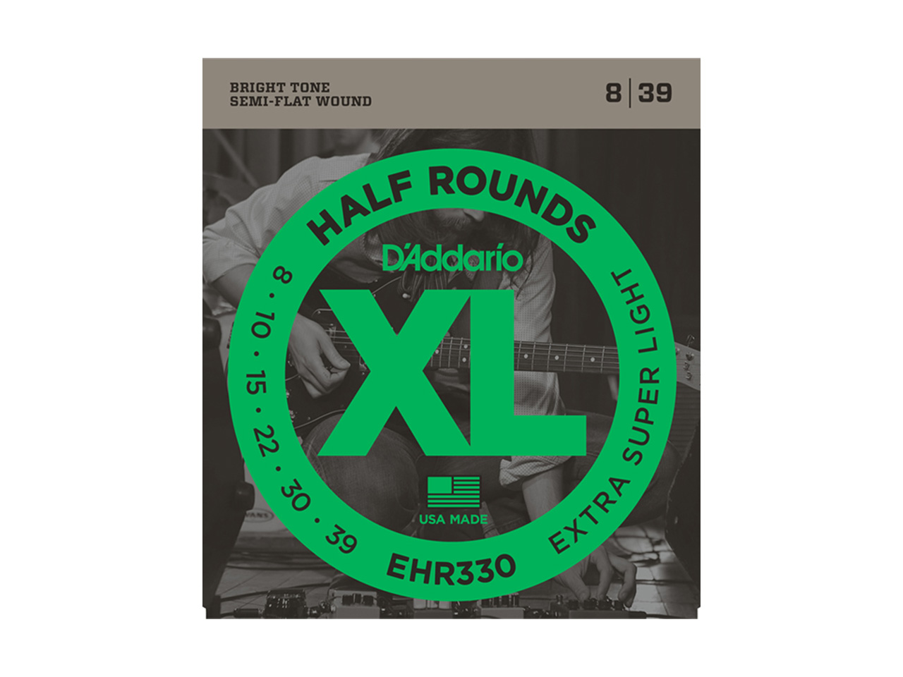 D'Addario(ダダリオ) XL Half Rounds Extra-Super Light / EHR330 (エレキギター弦)