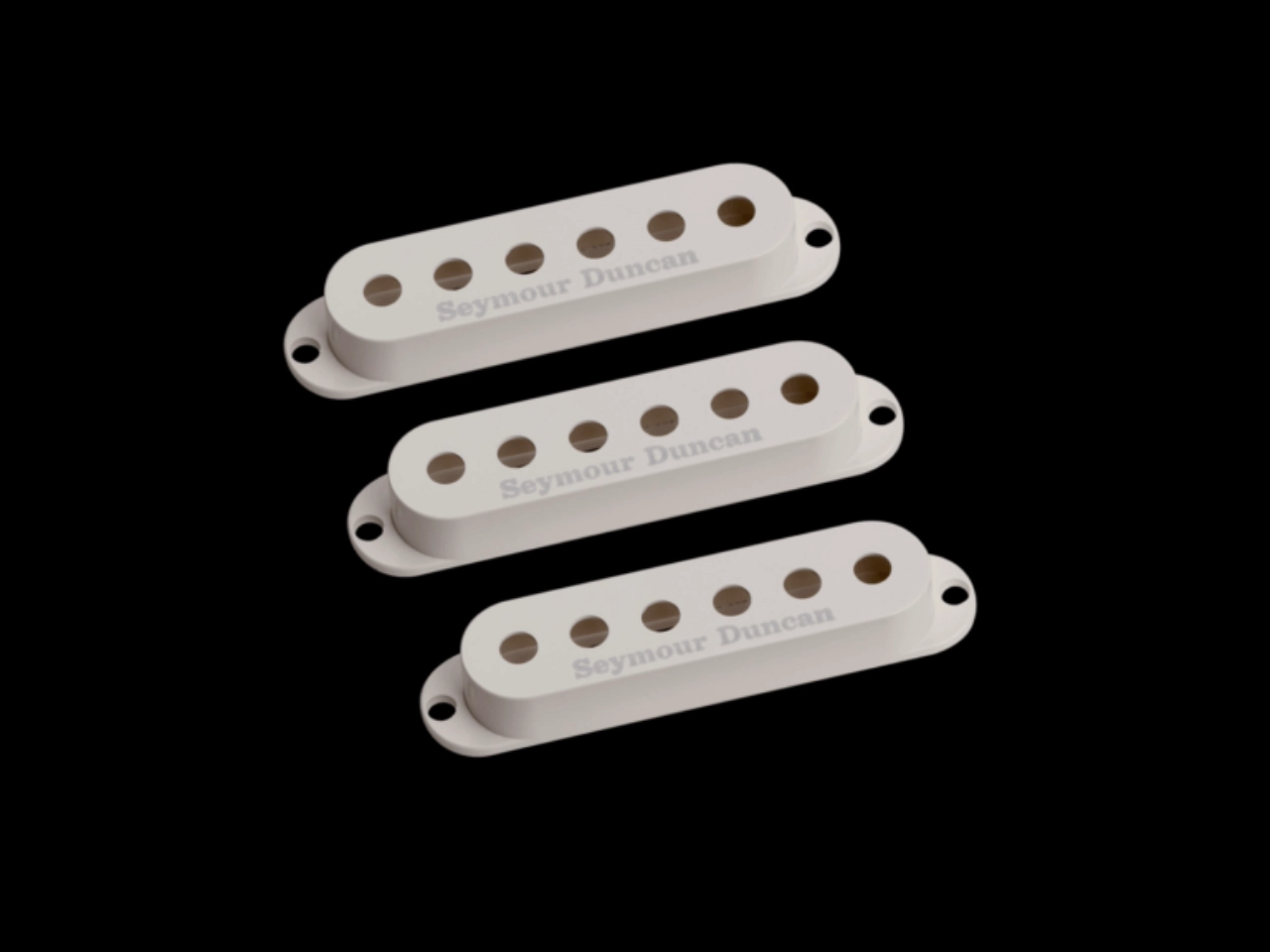 Seymour Duncan(セイモアダンカン) GUITAR PICKUP COVERS FOR STRAT | Strat Cover Set (Logo) (Perchment)