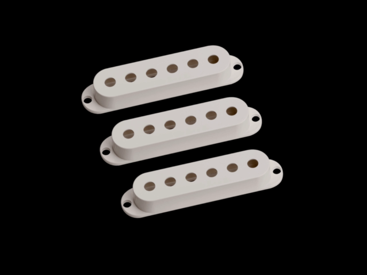 Seymour Duncan(セイモアダンカン) GUITAR PICKUP COVERS FOR STRAT | Strat Cover Set (No-Logo) (Perchment)