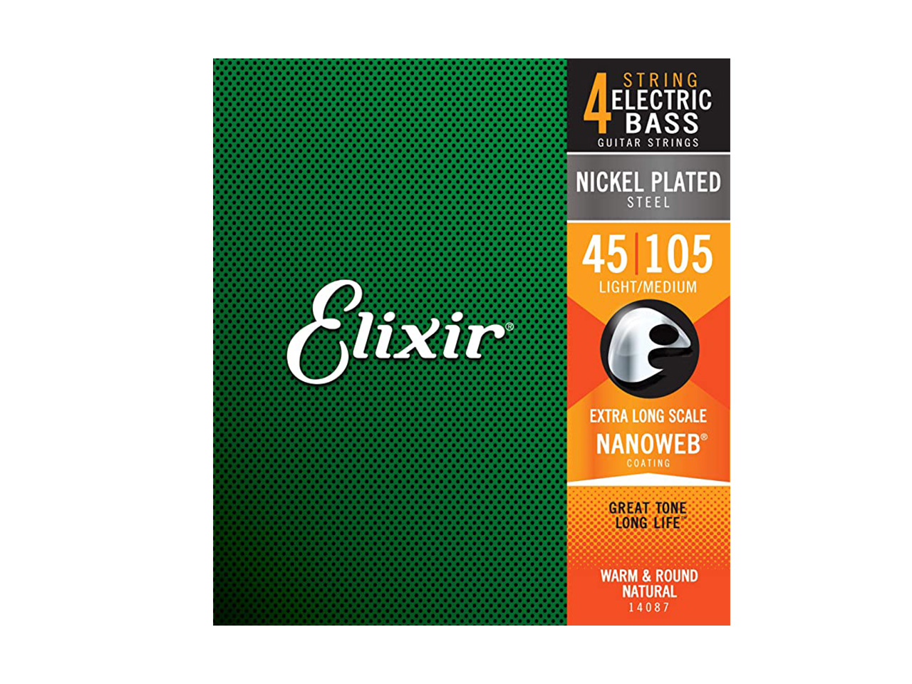 Elixir®(エリクサー) BASS NANOWEB(ニッケル) Light/Medium #14087 / 045-105 (エレキベース弦/Extra Long Scale)