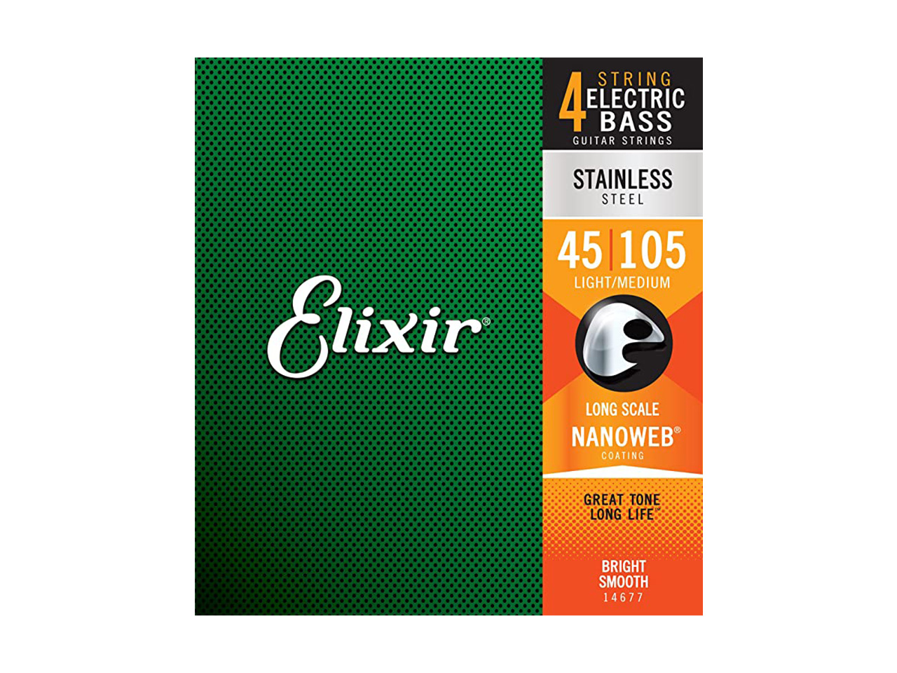 Elixir®(エリクサー) BASS NANOWEB(ステンレス) Light/Medium #14677 / 045-105 (エレキベース弦/Long Scale)