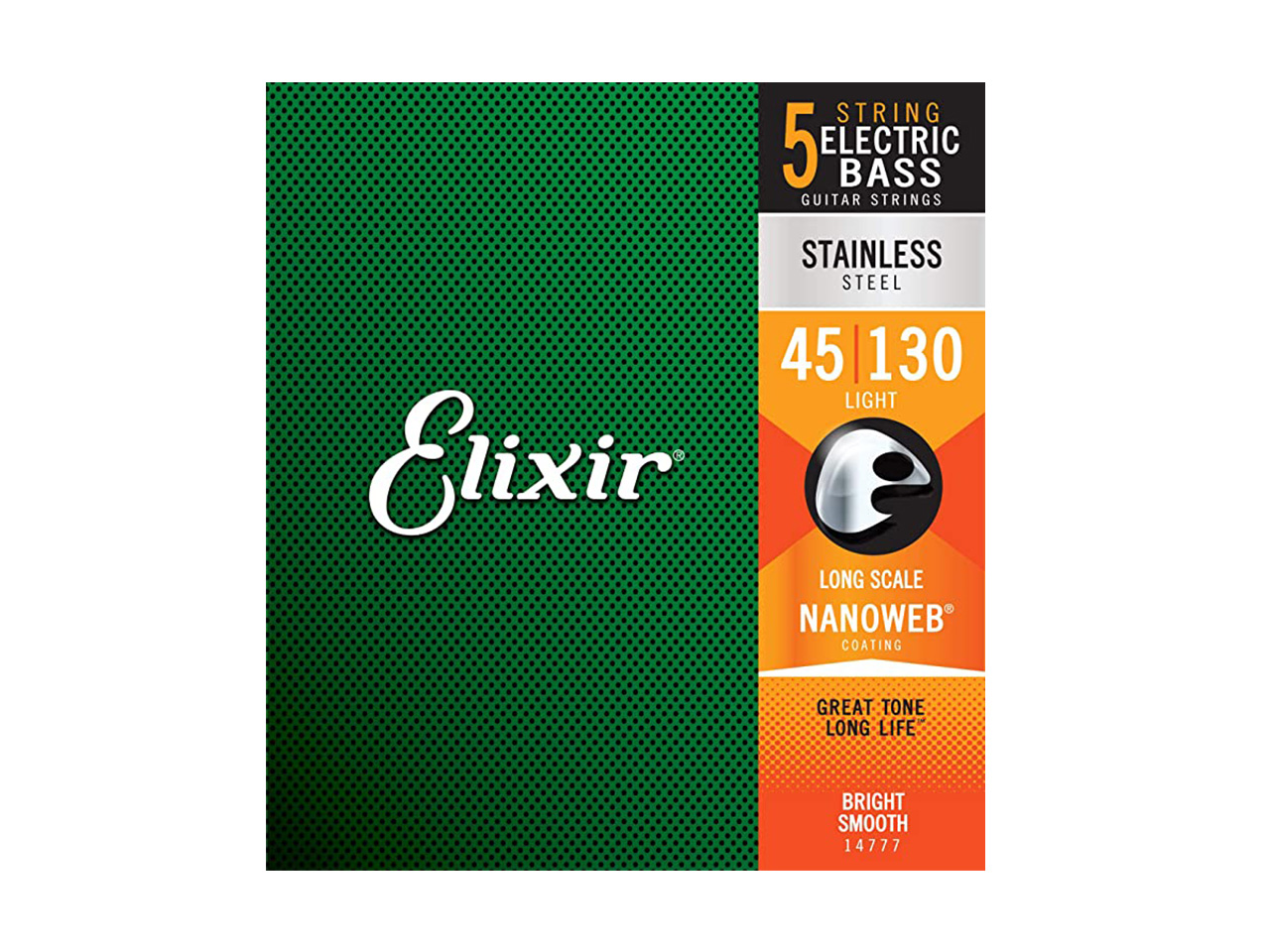Elixir®(エリクサー) BASS NANOWEB(ステンレス) Light #14777 / 045-130 (エレキベース弦/5弦用/Long Scale)