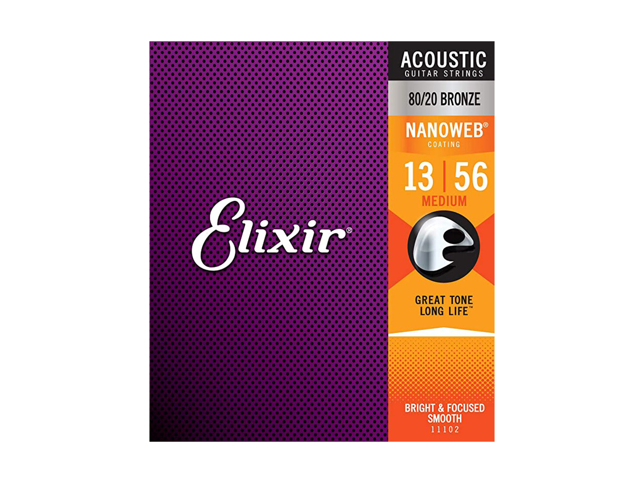 Elixir(エリクサー) NANOWEB Acoustic 80/20 Bronze Light Medium【11102】 / 013-056 (アコースティックギター弦)
