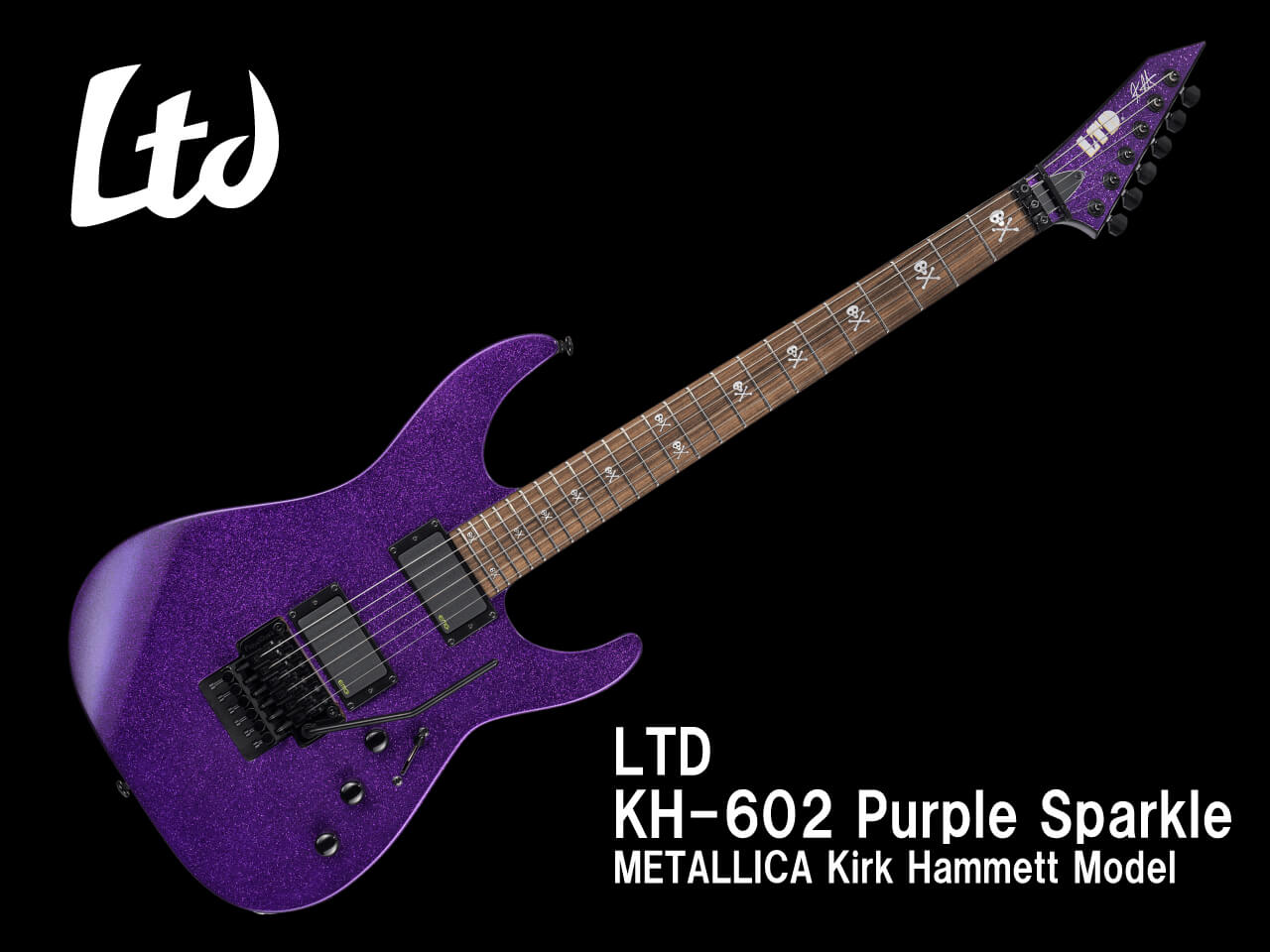 【受注生産】LTD(エルティーディー) KH-602 Purple Sparkle (METALLICA/Kirk Hammettモデル)