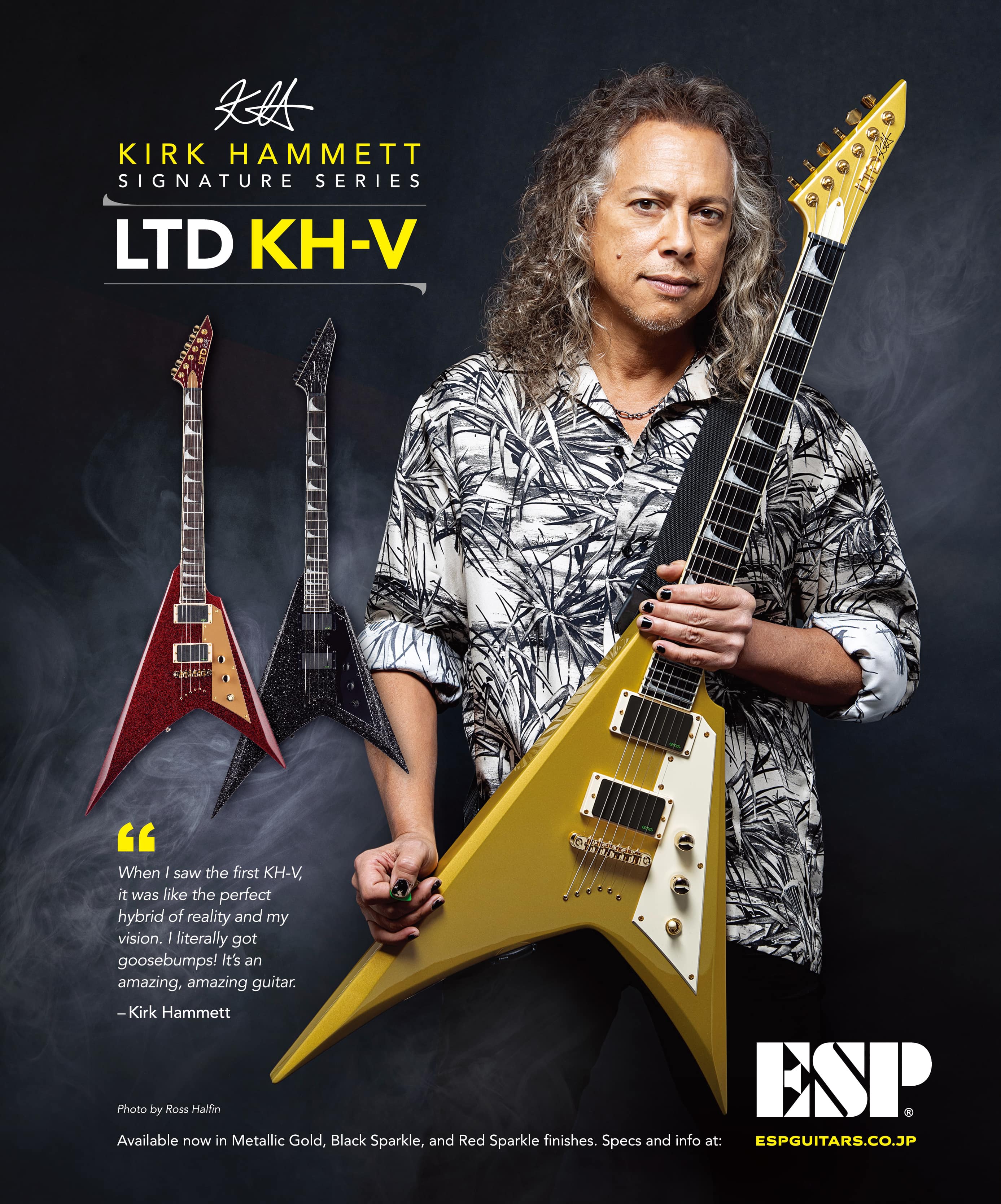 【受注生産】LTD (エルティ―ディー) KH-V Red Sparkle (Kirk Hammett /METALLICAモデル)