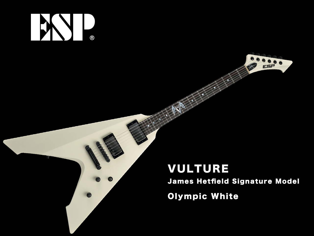 【受注生産】ESP(イーエスピー) VULTURE Olympic White (METALLICA/James Hetfieldモデル)