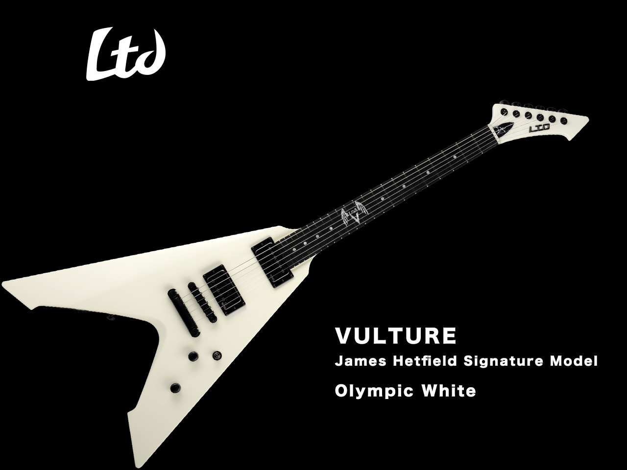 【受注生産】LTD(エルティーディー) VULTURE Olympic White (METALLICA/James Hetfieldモデル)