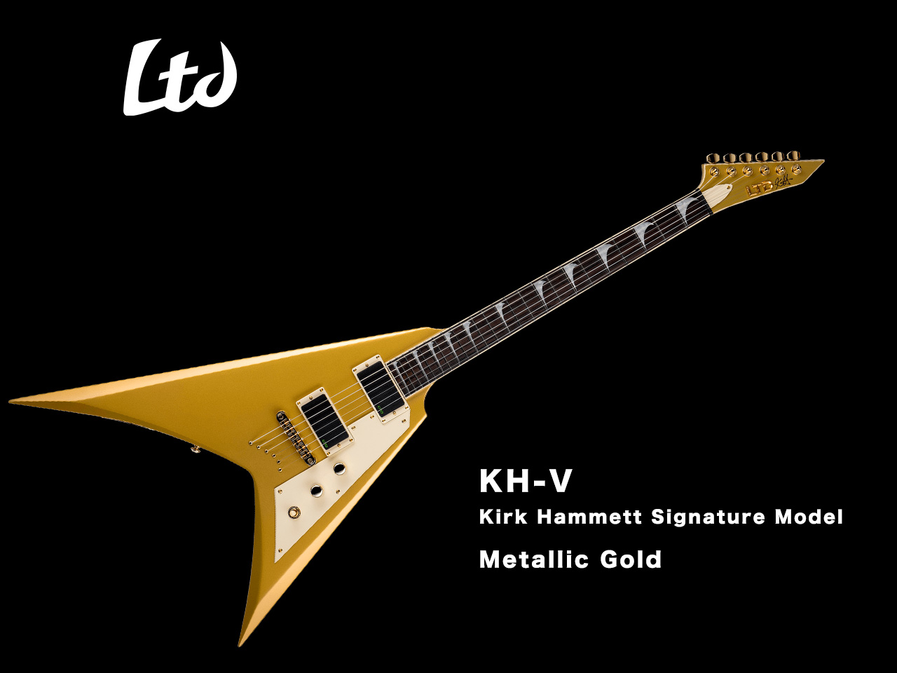 【受注生産】LTD (エルティ―ディー) KH-V Metallic Gold (Kirk Hammett /METALLICAモデル)